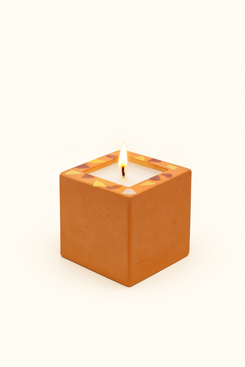 Kit Terrazzo - 2 velas e apoiador